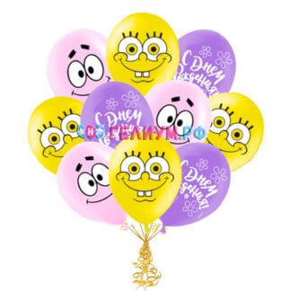 Облако из 15 шаров Губка Боб
