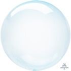 Шар 3D Deco Bubble 46 см, голубой, кристалл