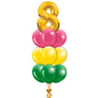 Фонтан из шаров с цифрой