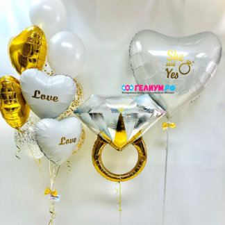 Композиция Кольцо с бриллиантом