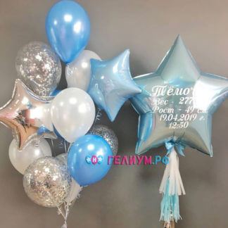 Шары на выписку для мальчика «Богатырь»