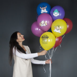 Облако из 15 шаров Щенячий патруль (с днём рождения)