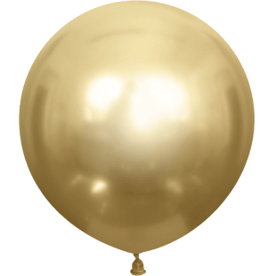 Латексный шар 61 см, хром, золото