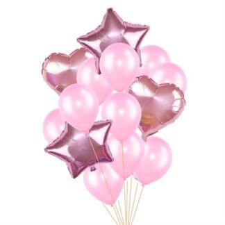 Композиция розовых шаров  Нежно-розовая