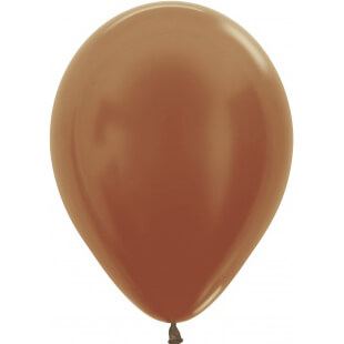 Латексный шар 30 см, металлик, медный