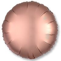 Сатин розовое золото фольгированный круг 46 см