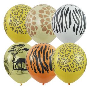 Латексный шар 30 см, Сафари