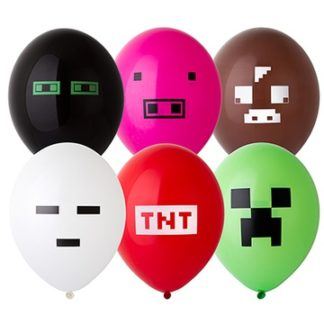 Латексный шар 30 см, Майнкрафт, ассорти, пастель
