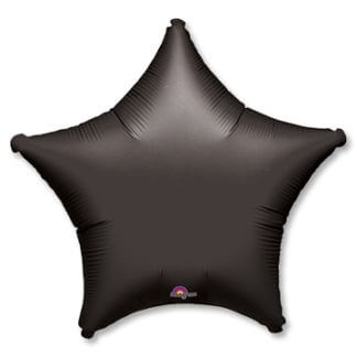 Сатин чёрная фольгированная звезда 46 см