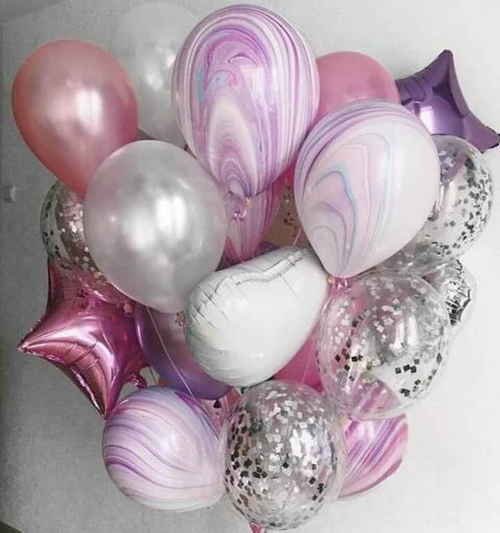 Композиция надувных шаров с гелием Краски воздуха