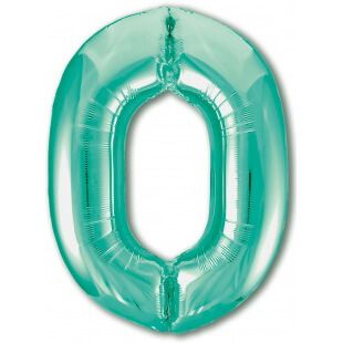 Шар цифра 0 бискайский зелёный, 102 см