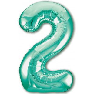 Шар цифра 2 бискайский зелёный, 102 см