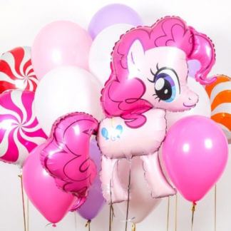 Оформление из гелиевых шаров Пони для девочки
