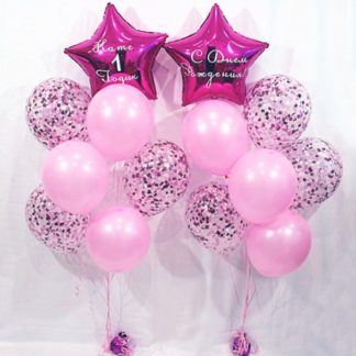 Фонтаны из воздушных шаров Фуксия