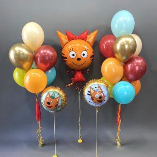 Композиция гелиевых шаров «Карамелька и друзья»