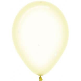 Латексный шар 30 см, макарунс, хрустально-жёлтый