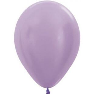 Латексный шар 30 см, металлик, сиреневый