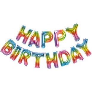 Набор букв Happy Birthday, градиент, 41 см