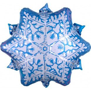 Фигура снежинка 51 см, голубая