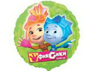 Фольгированный круг 46 см, Фиксики (зелёный)