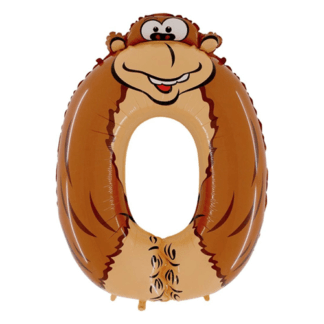 Шар цифра 0 обезьяна, 102 см