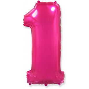 Шар цифра 1 фуше, 102 см