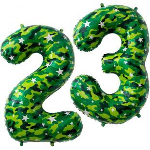 Цифра 23 февраля, камуфляж, 86 см
