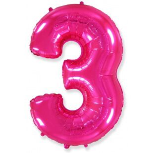 Цифра 3 фуше, 102 см