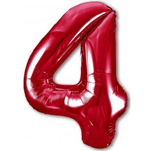 Цифра 4 красная, 102 см