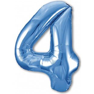 Цифра 4 синяя, 102 см