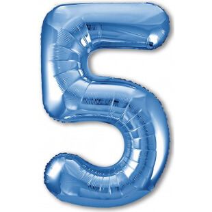 Цифра 5 синяя, 102 см