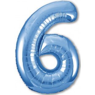 Цифра 6 синяя, 102 см