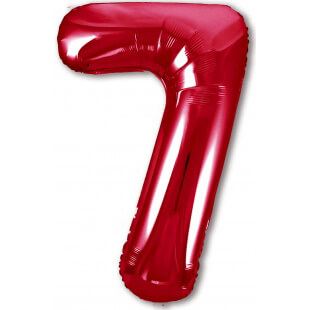 Цифра 7 красная, 102 см