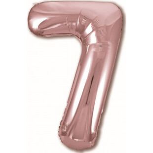 Цифра 7 розовое золото, 102 см