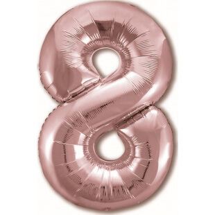 Цифра 8 розовое золото, 102 см