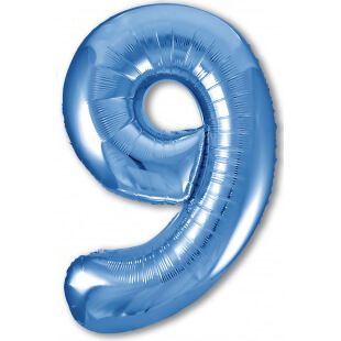 Цифра 9 синяя, 102 см