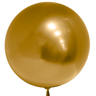 Шар 3D Deco Bubble 46 см, золото, хром
