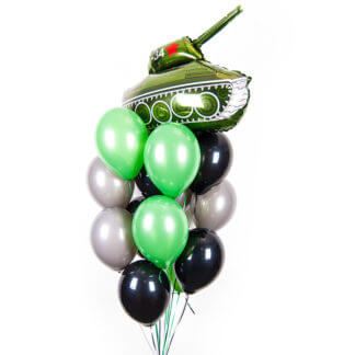 Композиция из гелиевых шариков Танк Т-34