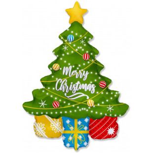 Фигура Новогодняя ёлочка с подарками, 109 см