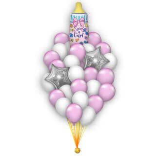 Букет на выписку для девочки Бутылочка