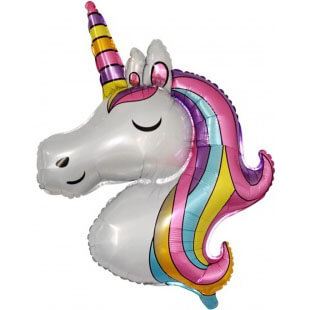 Фигура Голова единорога, радужный (аналог), 104 см