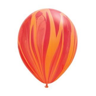 Латексный шар 30 см, Супер агат оранжевый