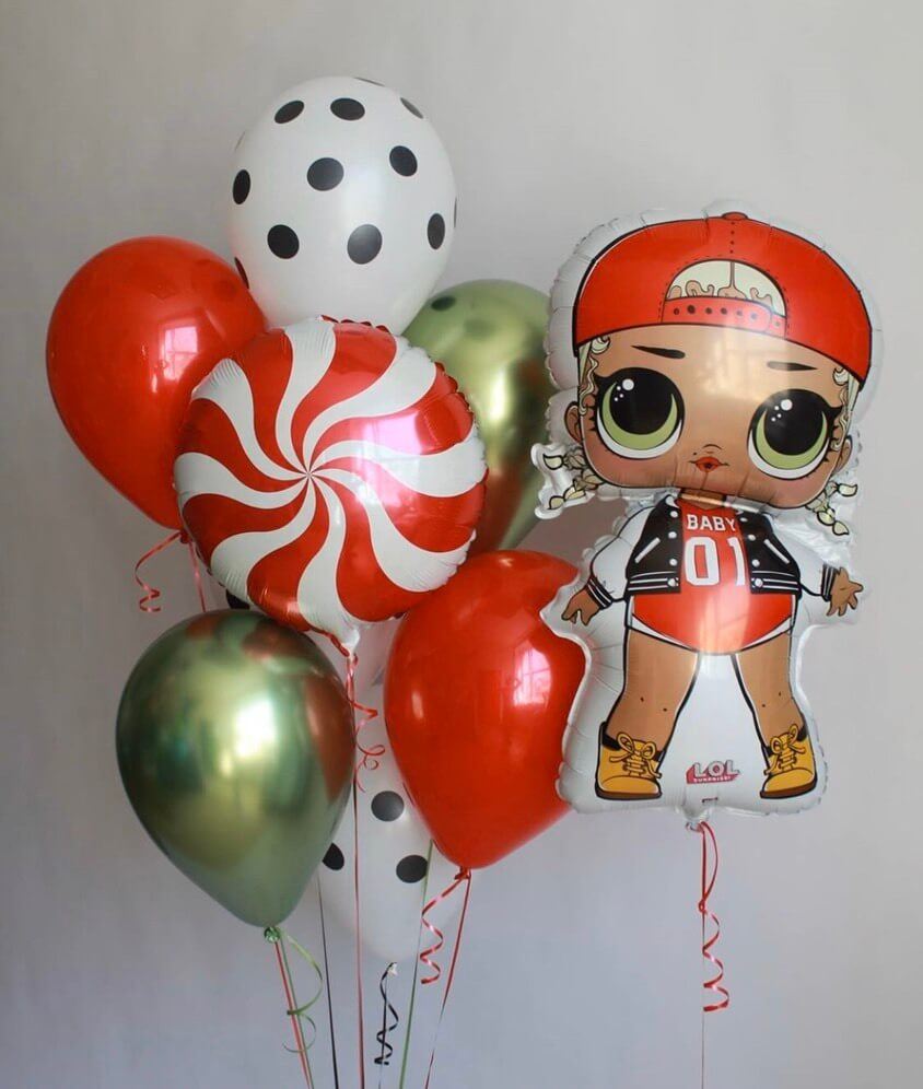Композиция шаров куклы LOL Модная подружка