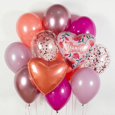Композиция из гелиевых шаров «Любимой мамочке»