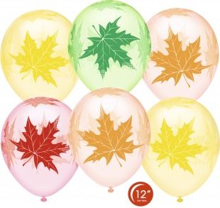 Латексный шар 30 см, Хрустальные листья , кристалл