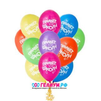 Облако воздушных шаров Привет школа