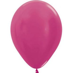 Латексный шар 30 см, металлик, фуше