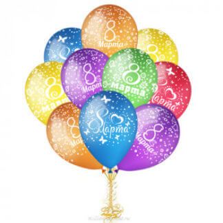 Облако из 15 шаров 8 марта