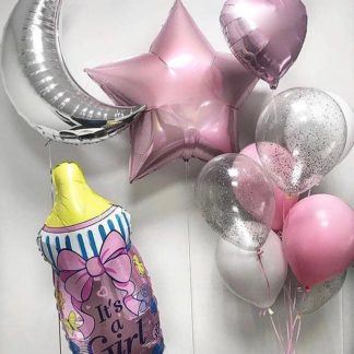 Воздушные шары «Долгожданная девочка!»