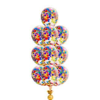 Фонтан из 10 шаров с конфетти